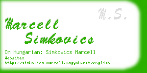 marcell simkovics business card